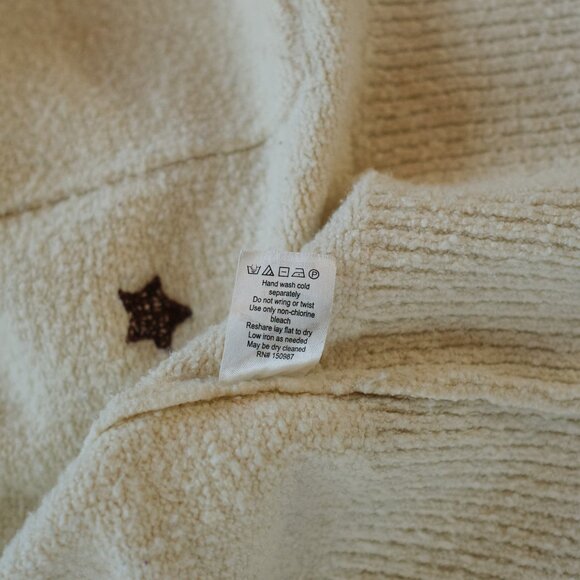 RYLEE + CRU STAR CARDIGAN IN CREAM AND BROWN - Picture 7 of 9